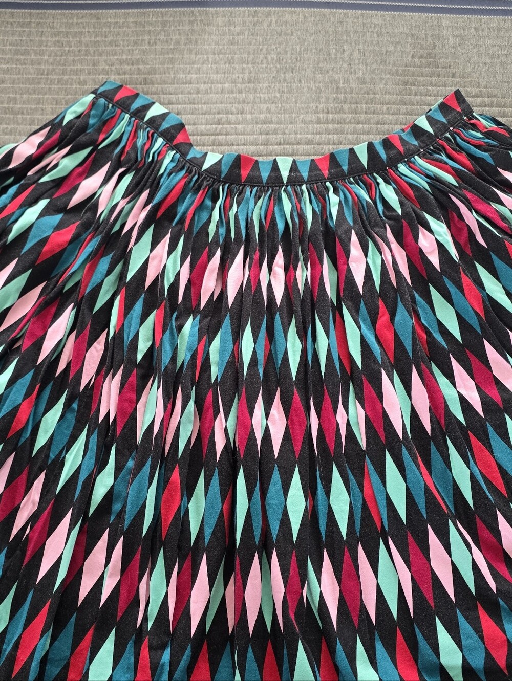Pinup Couture Teal Harlequin Jenny Skirt